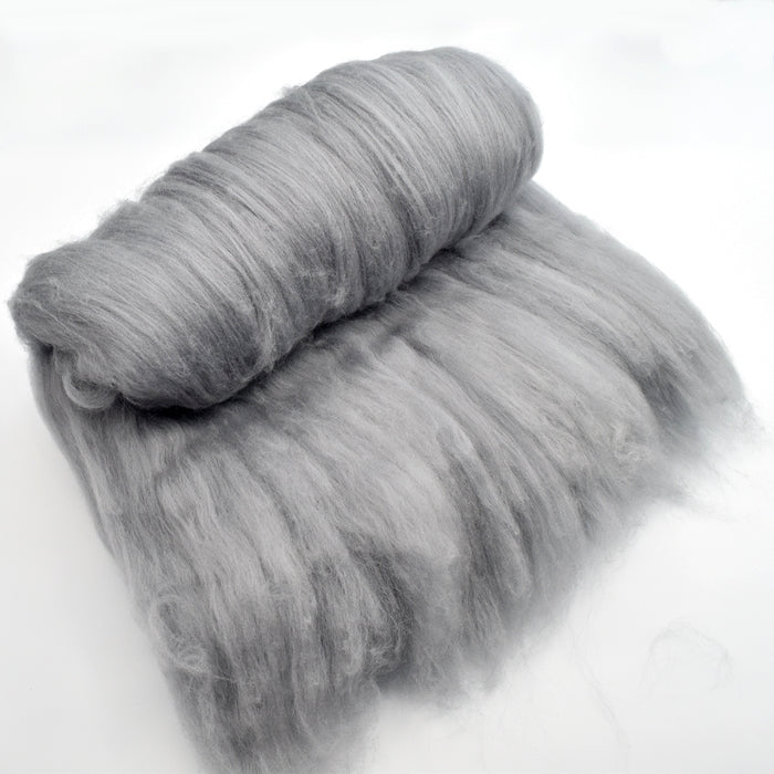 Tasmanian Merino Wool Carded Batts Hand Dyed in Ash Grey| Merino Wool Batts | Sally Ridgway | Shop Wool, Felt and Fibre Online