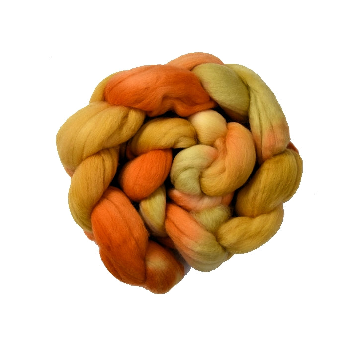 Tasmanian Merino Wool Combed Top Hand Dyed Citrus Lemon 12647| Merino Wool Tops | Sally Ridgway | Shop Wool, Felt and Fibre Online