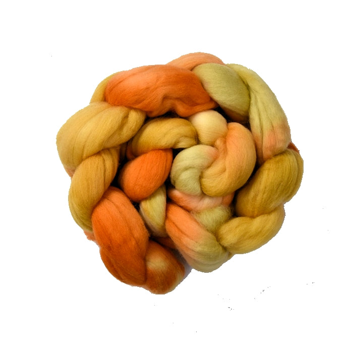 Tasmanian Merino Wool Combed Top Hand Dyed Citrus Lemon 12647| Merino Wool Tops | Sally Ridgway | Shop Wool, Felt and Fibre Online