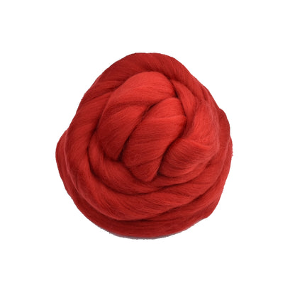 DHG Merino Wool Combed Top - Roving - Passion Red| DHG Wool Tops | Sally Ridgway | Shop Wool, Felt and Fibre Online