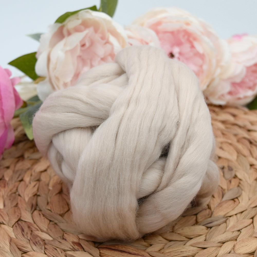 DHG Merino Wool Combed Top - Roving - Sand| DHG Wool Tops | Sally Ridgway | Shop Wool, Felt and Fibre Online