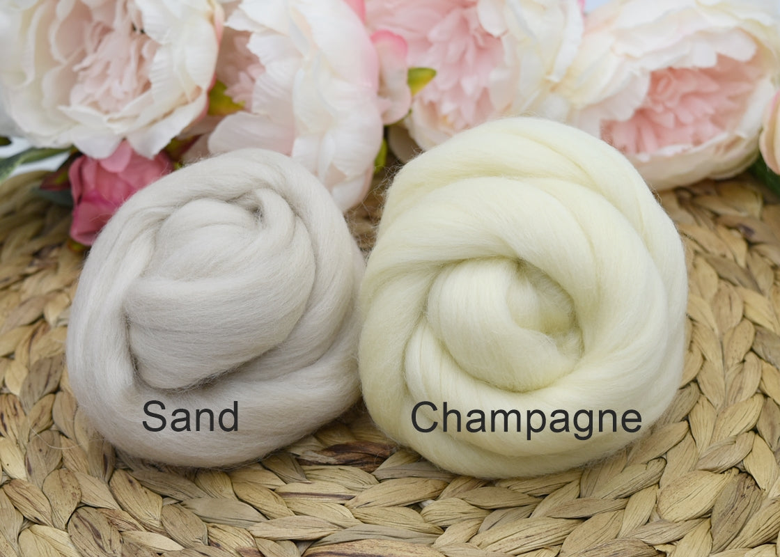 DHG Merino Wool Combed Top - Roving - Sand| DHG Wool Tops | Sally Ridgway | Shop Wool, Felt and Fibre Online