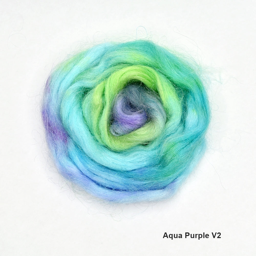 Firestar Fibre Hand Dyed Trilobal Nylon Aqua Purple| Firestar Fibre | Sally Ridgway | Shop Wool, Felt and Fibre Online