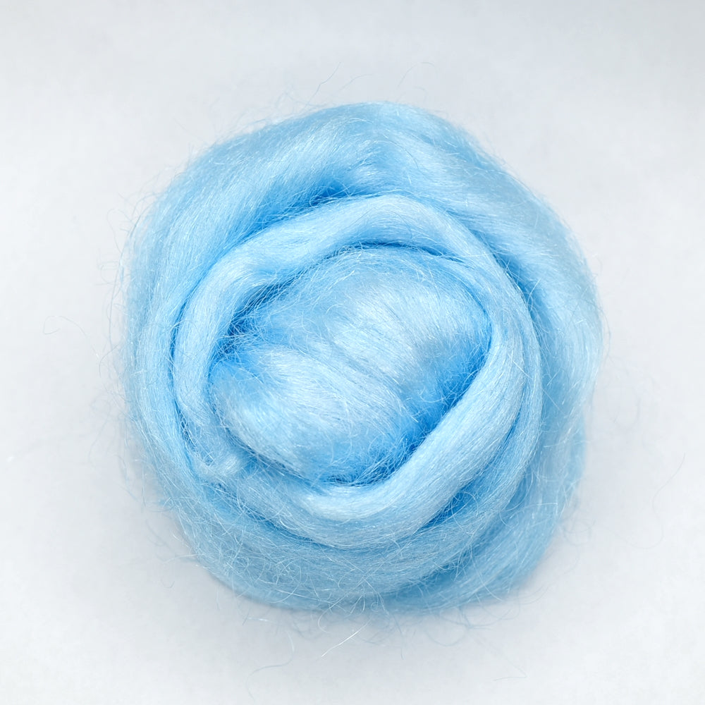 Firestar Fibre Hand Dyed Trilobal Nylon Baby Blue| Firestar Fibre | Sally Ridgway | Shop Wool, Felt and Fibre Online