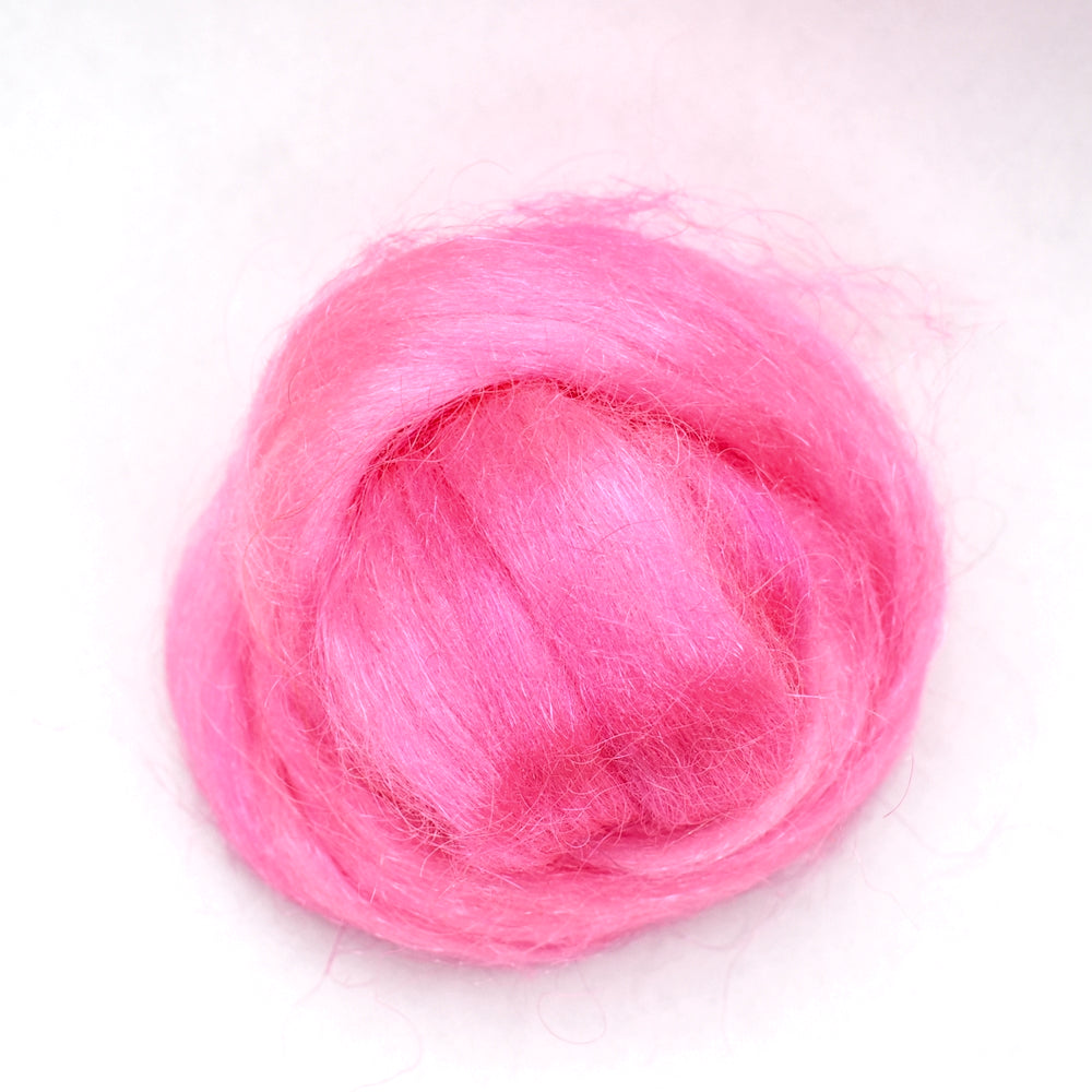 Firestar Fibre Hand Dyed Trilobal Nylon Hot Pink| Firestar Fibre | Sally Ridgway | Shop Wool, Felt and Fibre Online