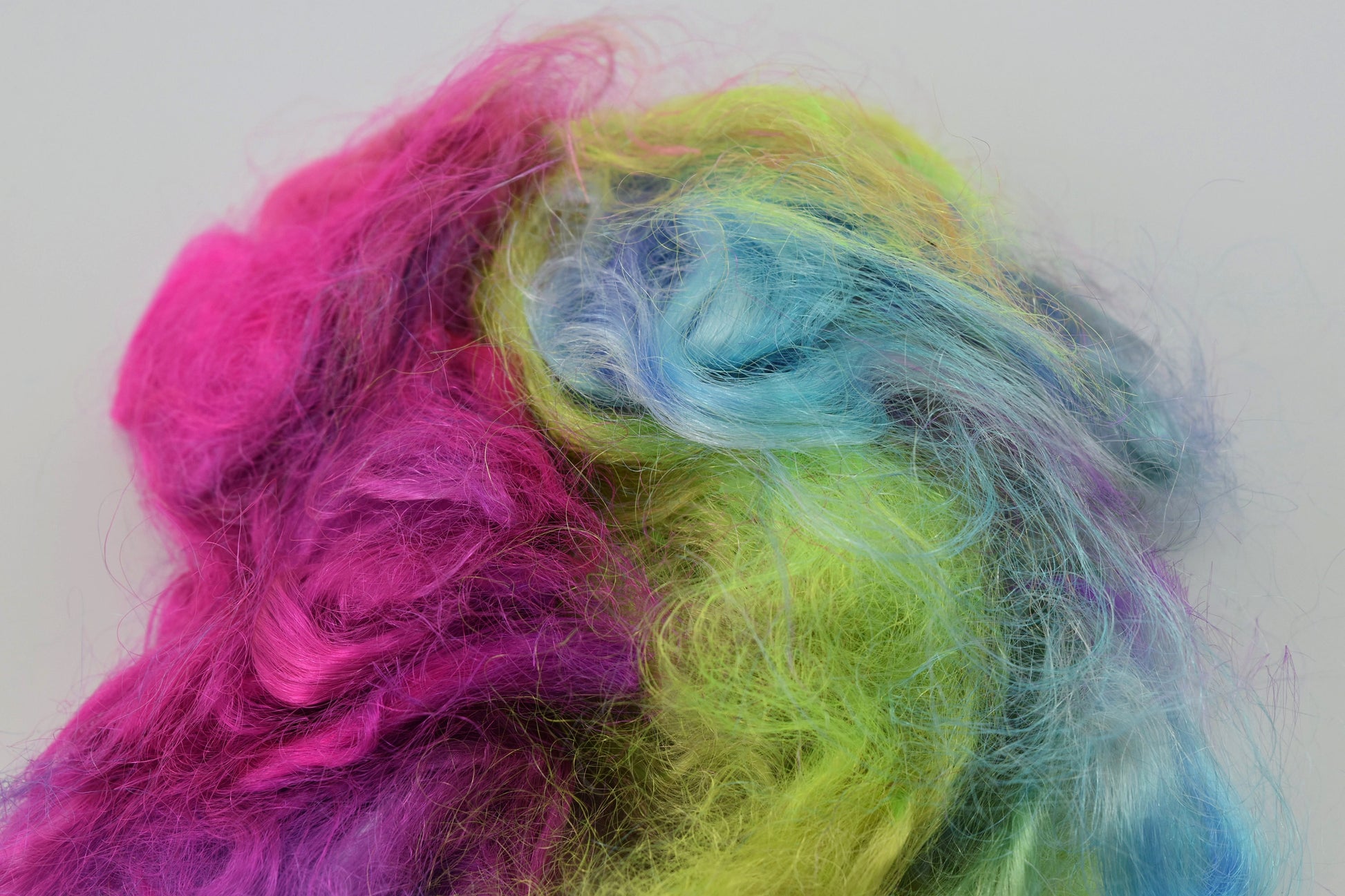 Firestar Trilobal nylon fibre spinning felting needle felting fibre arts carding blending fibre Pink purple green blue Mix 20g 12144-Firestar Fibre-4-Sally Ridgway Designs in Felt &amp; Fibre