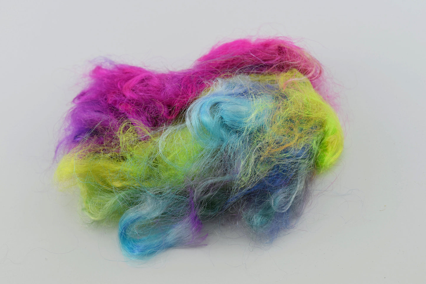 Firestar Trilobal nylon fibre spinning felting needle felting fibre arts carding blending fibre Pink purple green blue Mix 20g 12144-Firestar Fibre-5-Sally Ridgway Designs in Felt &amp; Fibre