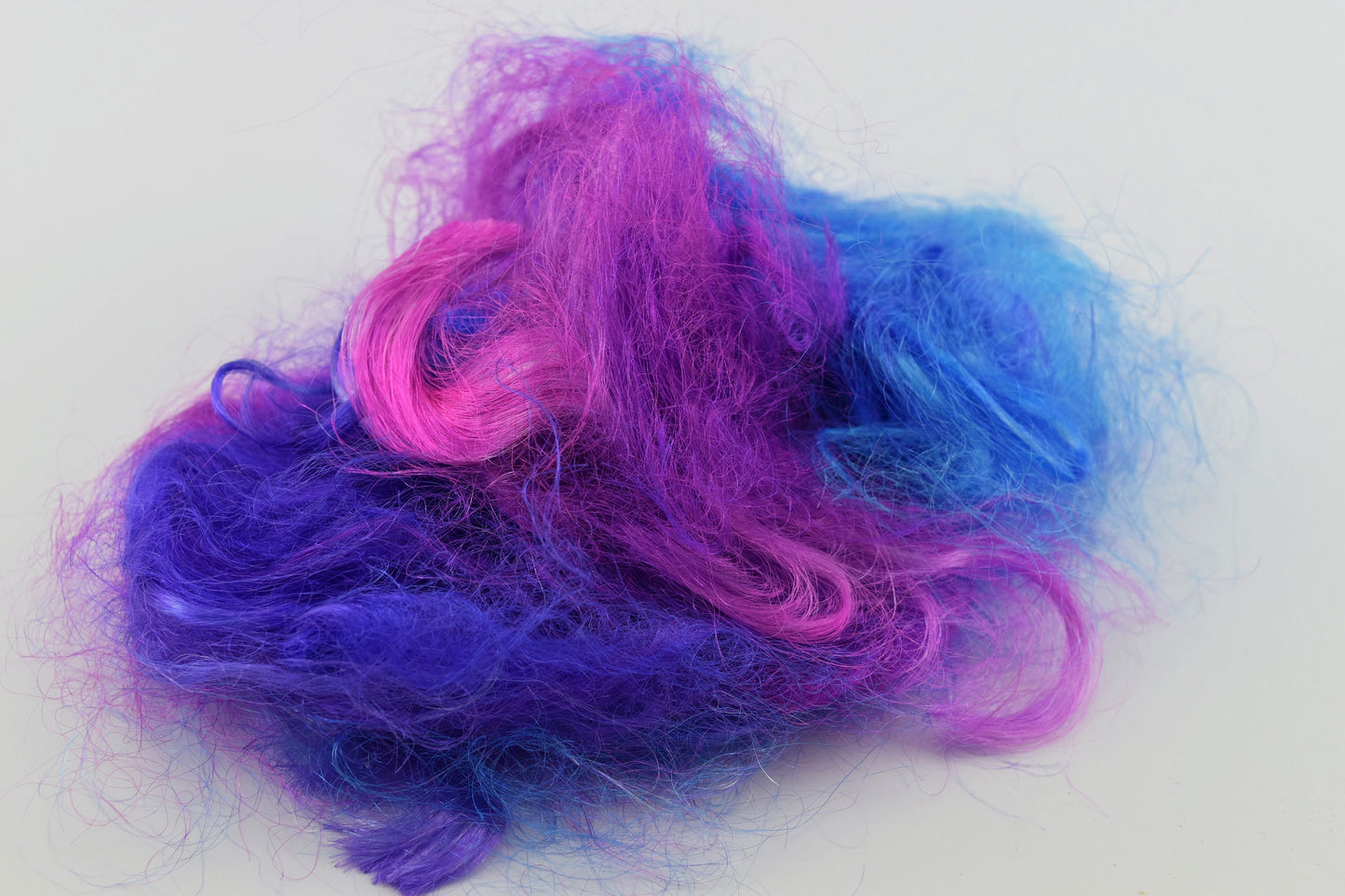 Firestar Fibre spinning felting needle felting fibre arts mixed media hand dyed carding Trilobal Nylon Pink Purple Blue 20g 12143-1-Sally Ridgway Designs in Felt &amp; Fibre