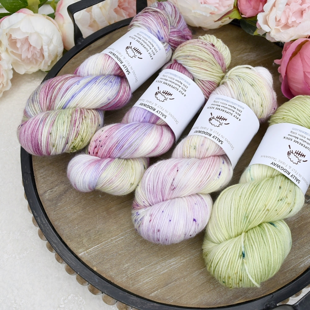 Garden Bouquet 4 Skein Fade Set| Sock Yarn | Sally Ridgway | Shop Wool, Felt and Fibre Online