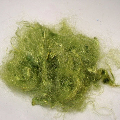 Green Firestar fibre spinning felting blending carding Trilobal Nylon fibre spinning felting needle felting Green 20 grams 11224-1-Sally Ridgway Designs in Felt &amp; Fibre