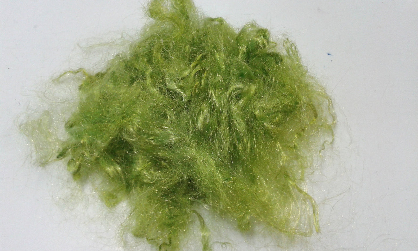 Green Firestar fibre spinning felting blending carding Trilobal Nylon fibre spinning felting needle felting Green 20 grams 11224-4-Sally Ridgway Designs in Felt &amp; Fibre