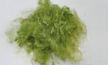 Green Firestar fibre spinning felting blending carding Trilobal Nylon fibre spinning felting needle felting Green 20 grams 11224-4-Sally Ridgway Designs in Felt &amp; Fibre