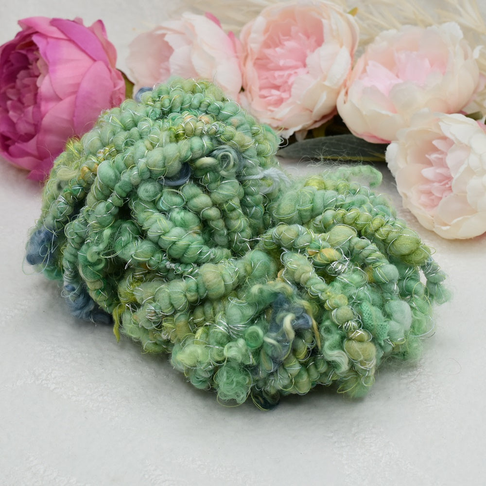 Hand Spun Chunky Art Yarn - Aqua| Hand Spun Yarn | Sally Ridgway | Shop Wool, Felt and Fibre Online