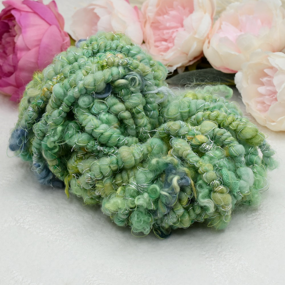 Hand Spun Chunky Art Yarn - Aqua| Hand Spun Yarn | Sally Ridgway | Shop Wool, Felt and Fibre Online