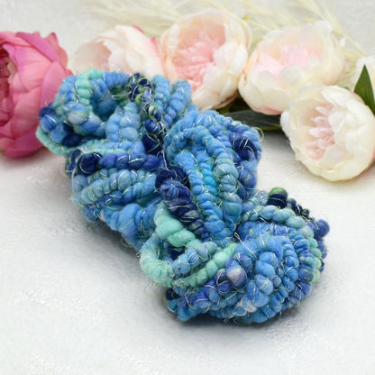 Hand Spun Chunky Art Yarn - Capri| Hand Spun Yarn | Sally Ridgway | Shop Wool, Felt and Fibre Online