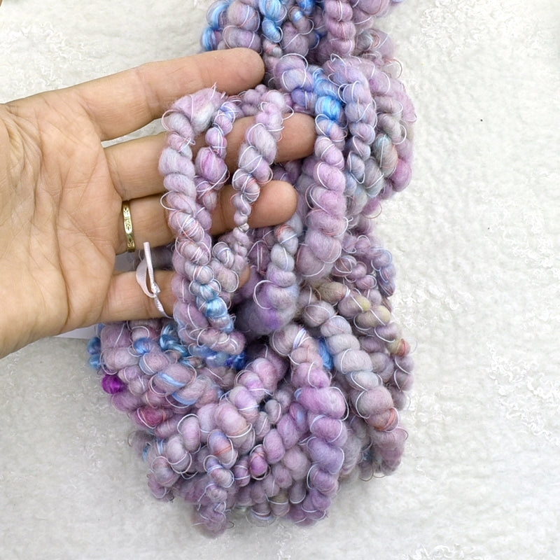Hand Spun Chunky Art Yarn - Crystal Lights| Hand Spun Yarn | Sally Ridgway | Shop Wool, Felt and Fibre Online
