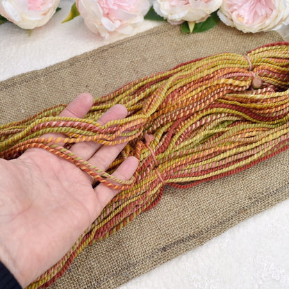 Hand Spun Tasmanian Merino Wool Chunky Yarn in Autumn| Hand Spun Yarn | Sally Ridgway | Shop Wool, Felt and Fibre Online