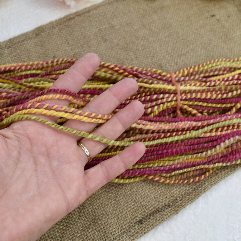 Hand Spun Tasmanian Merino Wool Chunky Yarn in Bright Autumn| Hand Spun Yarn | Sally Ridgway | Shop Wool, Felt and Fibre Online