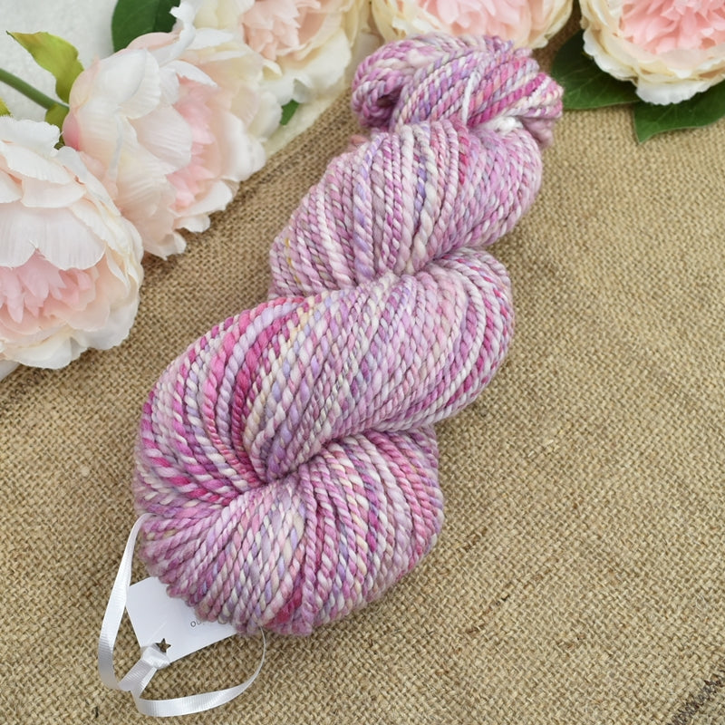 Hand Spun Tasmanian Merino Wool Chunky Yarn in Fizzy Pink| Hand Spun Yarn | Sally Ridgway | Shop Wool, Felt and Fibre Online