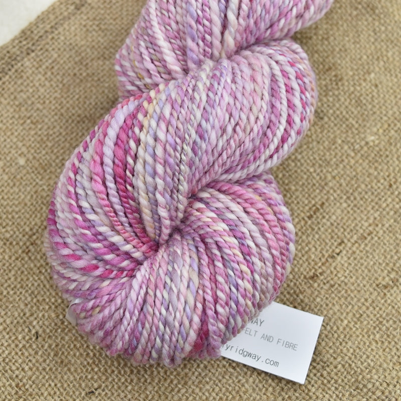 Hand Spun Tasmanian Merino Wool Chunky Yarn in Fizzy Pink| Hand Spun Yarn | Sally Ridgway | Shop Wool, Felt and Fibre Online