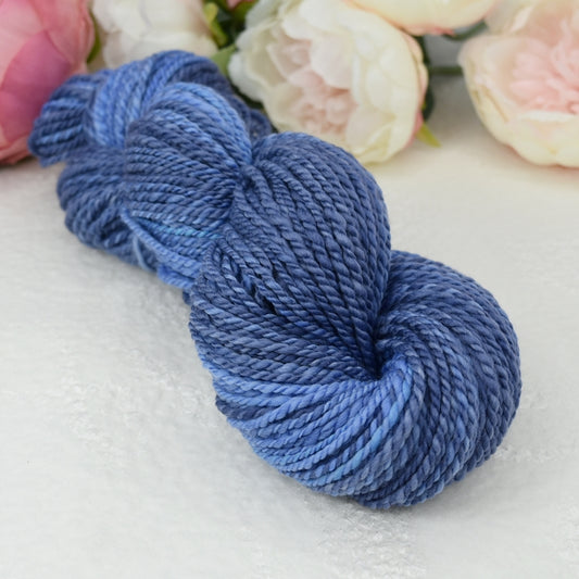 Hand Spun Tasmanian Merino Wool Chunky Yarn in Smokey Blue| Hand Spun Yarn | Sally Ridgway | Shop Wool, Felt and Fibre Online