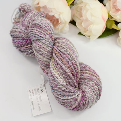 Hand Spun Tasmanian Merino Wool Chunky Yarn in Speckled Tulle| Hand Spun Yarn | Sally Ridgway | Shop Wool, Felt and Fibre Online