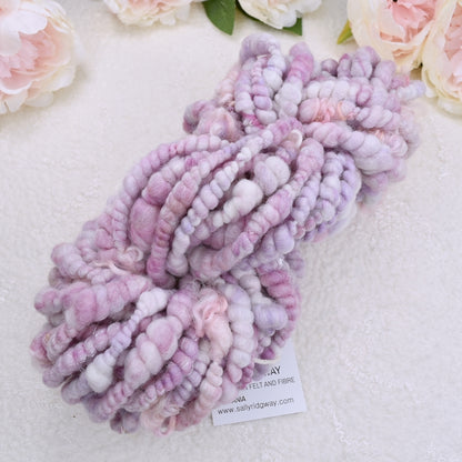 Handspun Chunky Tasmanian Merino Yarn in Pink Puff| Hand Spun Yarn | Sally Ridgway | Shop Wool, Felt and Fibre Online