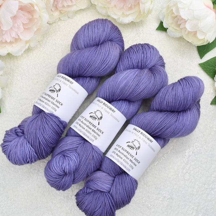 Imperial Blue 4 ply Supreme Sock Yarn Hand Dyed| Sock Yarn | Sally Ridgway | Shop Wool, Felt and Fibre Online