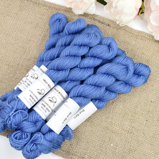 Mini Skeins 4 Ply Supreme Sock Yarn Blue Barn| Mini Skeins | Sally Ridgway | Shop Wool, Felt and Fibre Online