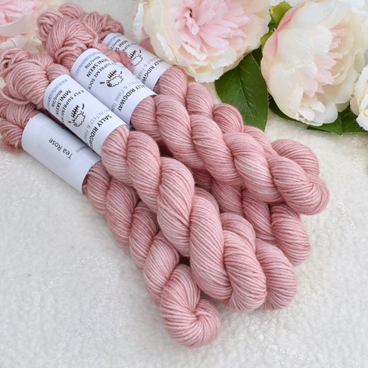 Mini Skeins 4 Ply Supreme Sock Yarn in Tea Rose| Mini Skeins | Sally Ridgway | Shop Wool, Felt and Fibre Online