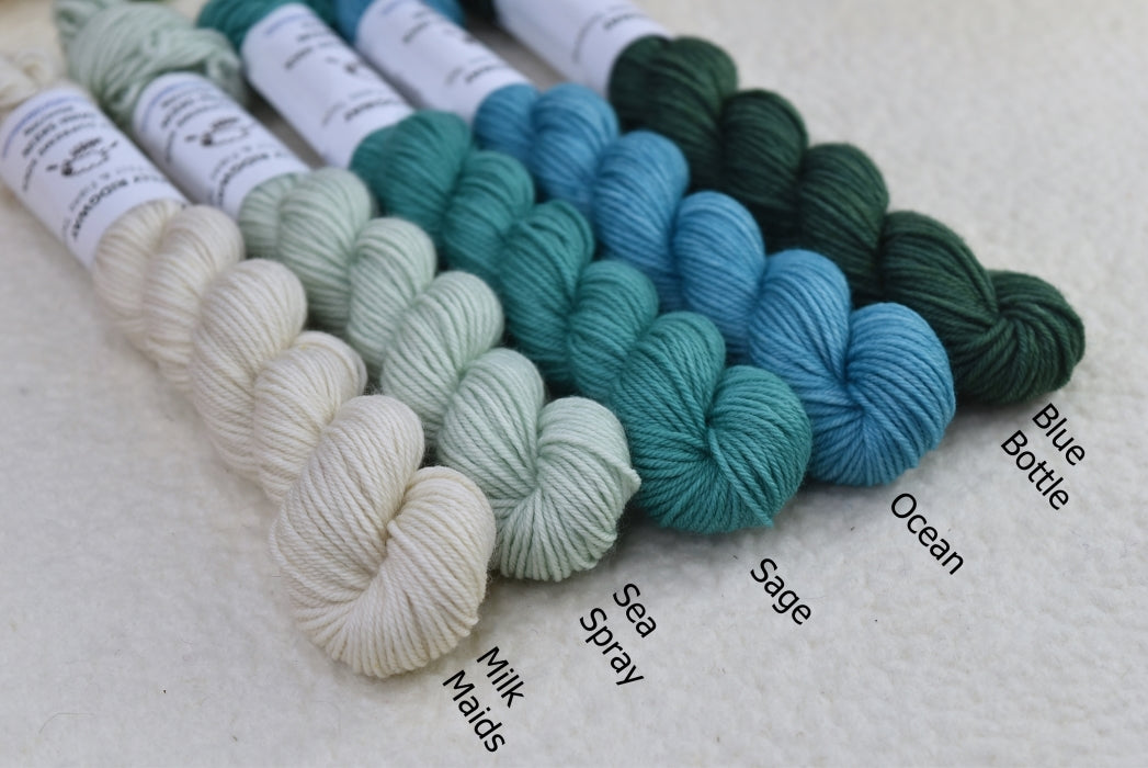 Mini Skeins 4 Ply Supreme Sock Yarn in Blue Bottle| Mini Skeins | Sally Ridgway | Shop Wool, Felt and Fibre Online