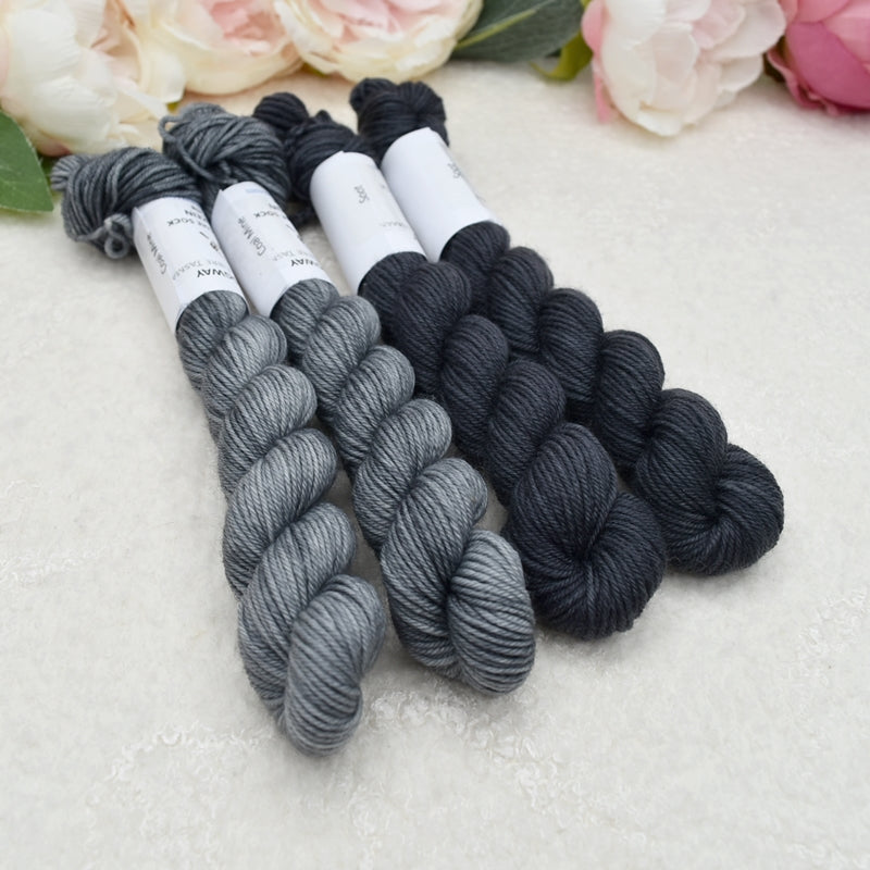 Mini Skeins 4 Ply Supreme Sock Yarn Soot| Mini Skeins | Sally Ridgway | Shop Wool, Felt and Fibre Online