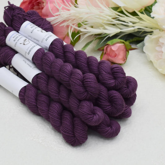 Mini Skeins 4 Ply Supreme Sock Yarn Velvet Plum| Mini Skeins | Sally Ridgway | Shop Wool, Felt and Fibre Online