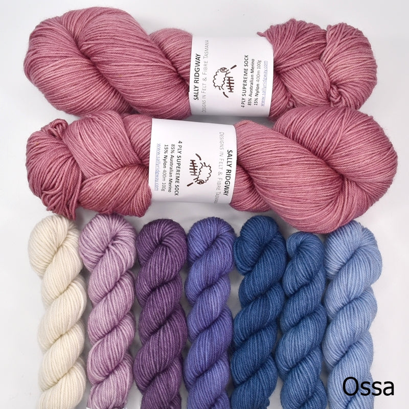Mountain Musings MKAL Yarn Kit - Dyed to Order-Sock Yarn-7-Ossa-Sally Ridgway Designs in Felt &amp; Fibre