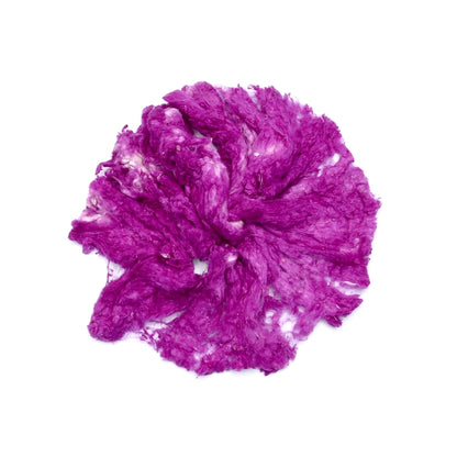 Mulberry Silk Noil Fibre Hand Dyed Crimson Pink| Silk Noil | Sally Ridgway | Shop Wool, Felt and Fibre Online