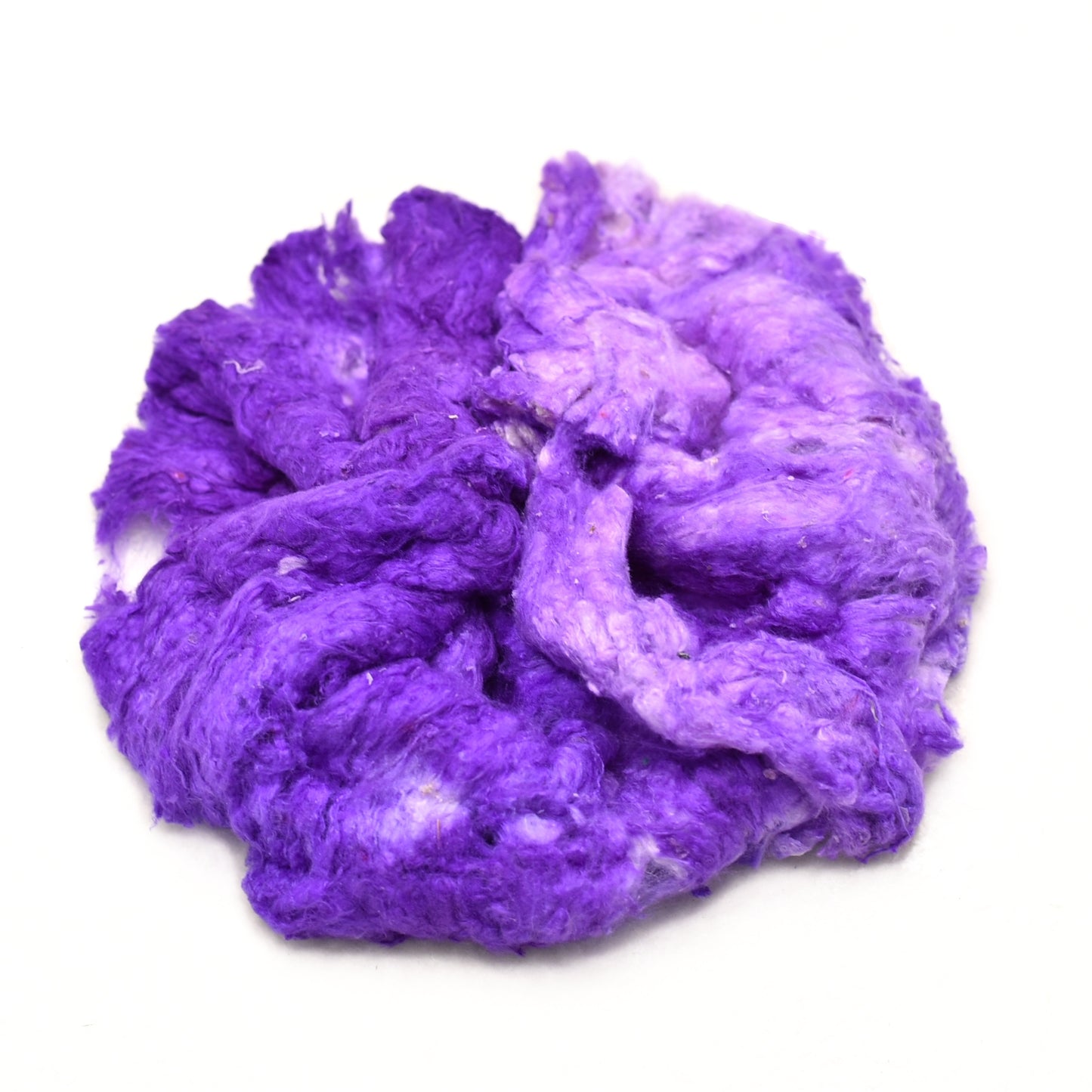 Mulberry Silk Noil Fibre Hand Dyed Purple| Silk Noil | Sally Ridgway | Shop Wool, Felt and Fibre Online