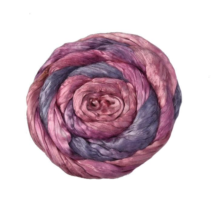 Mulberry Silk Roving Hand Dyed in Baroness 13443| Silk Roving/Sliver | Sally Ridgway | Shop Wool, Felt and Fibre Online