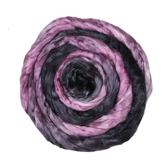 Mulberry Silk Roving Hand Dyed in Carmine Rose 13417| Silk Roving/Sliver | Sally Ridgway | Shop Wool, Felt and Fibre Online