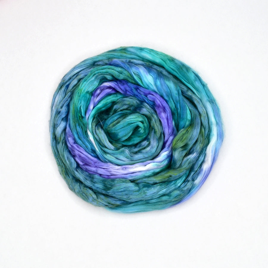 Hand Dyed Mulberry Silk Roving | Sally Ridgway Designs – Sally Ridgway ...