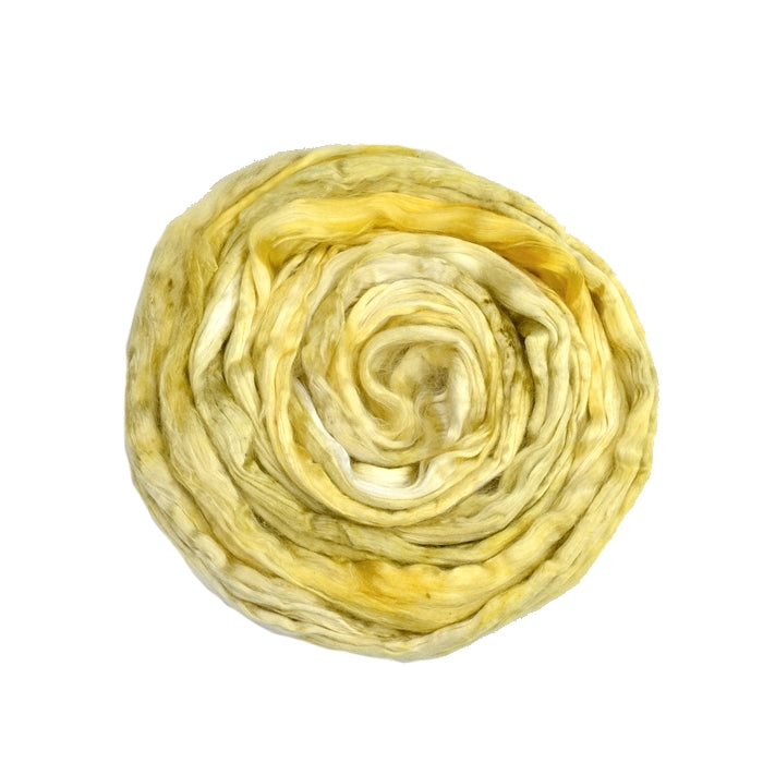 Mulberry Silk Roving Hand Dyed in Twisted Ginger| Silk Roving/Sliver | Sally Ridgway | Shop Wool, Felt and Fibre Online