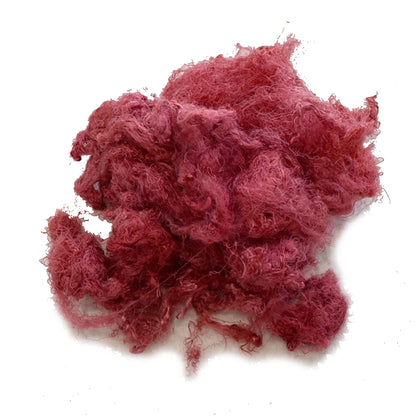 Mulberry Silk Throwster Waste Fibre in Brick Red 13297| Silk Throwster | Sally Ridgway | Shop Wool, Felt and Fibre Online