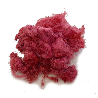 Mulberry Silk Throwster Waste Fibre in Brick Red 13297| Silk Throwster | Sally Ridgway | Shop Wool, Felt and Fibre Online