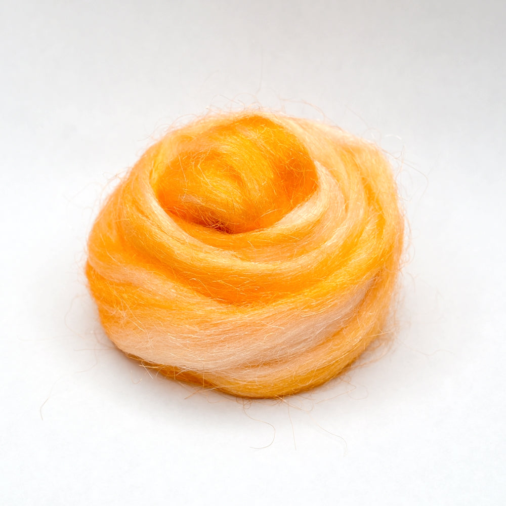 Firestar Fibre Trilobal Nylon Hand Dyed Orange| Firestar Fibre | Sally Ridgway | Shop Wool, Felt and Fibre Online