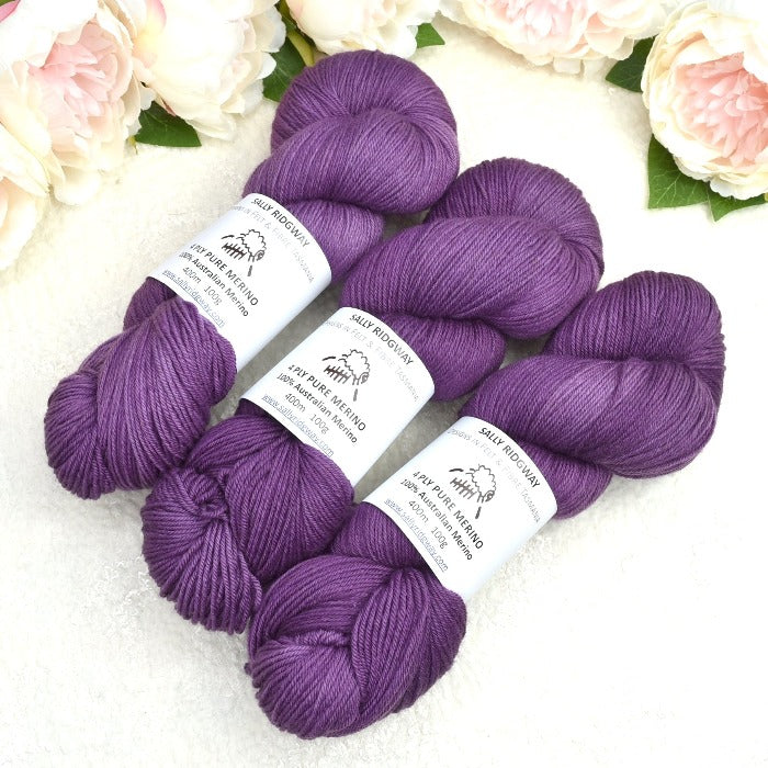 Raspberry 4 Ply Pure Australian Merino Wool Yarn Hand Dyed| 4 Ply Pure Merino Yarn | Sally Ridgway | Shop Wool, Felt and Fibre Online