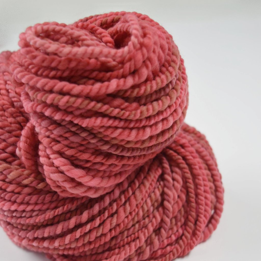 Chunky Hand Spun Yarn Australian Merino Wool Red. 11839-Hand Spun Yarn-2-Sally Ridgway Designs in Felt &amp; Fibre