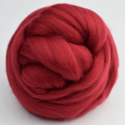 DHG Merino Wool Combed Top - Roving - Fire Red| DHG Wool Tops | Sally Ridgway | Shop Wool, Felt and Fibre Online