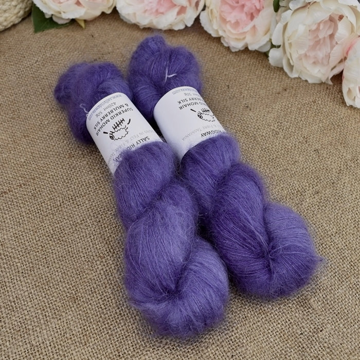 Superkid Mohair & Silk Hand Dyed Imperial Blue| Mohair Silk | Sally Ridgway | Shop Wool, Felt and Fibre Online