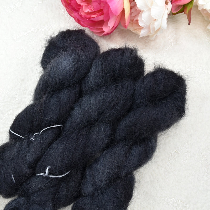 Superkid Mohair & Silk Hand Dyed Soot| Mohair Silk | Sally Ridgway | Shop Wool, Felt and Fibre Online
