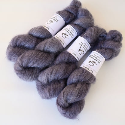 Superkid Mohair & Silk Hand Dyed Storm Clouds| Mohair Silk | Sally Ridgway | Shop Wool, Felt and Fibre Online