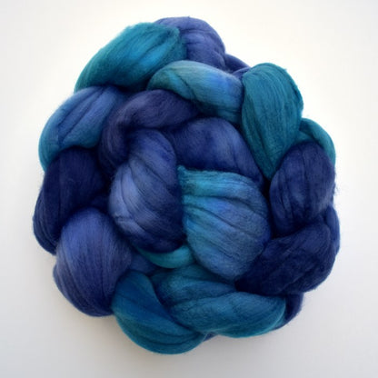Superwash Tasmanian Merino Wool Top in Blue Sapphire| Superwash Merino Wool Tops | Sally Ridgway | Shop Wool, Felt and Fibre Online